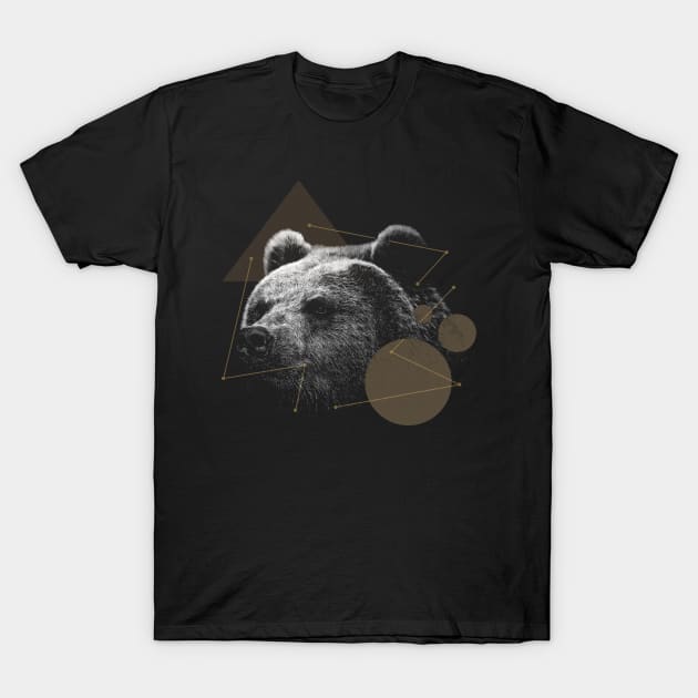 Bear Animal Halftone T-Shirt by petterart